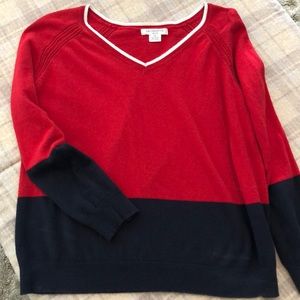 Nautical/collegiate style sweater.